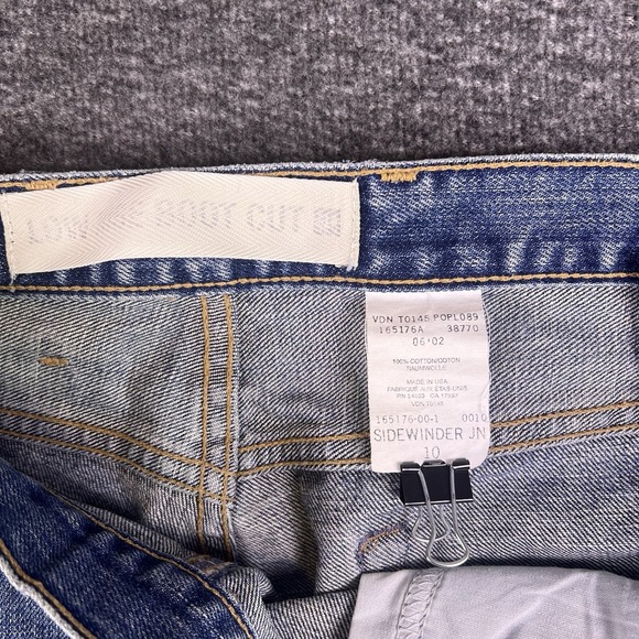 Vintage Y2k GAP Sidewinder Jeans Womens 10 Blue Button Closure Bootcut 32.5x31.5 - Picture 5 of 11